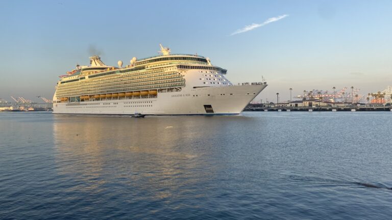 Navigator of the Seas departing San Pedro, California, in December 2025; archive photograph.