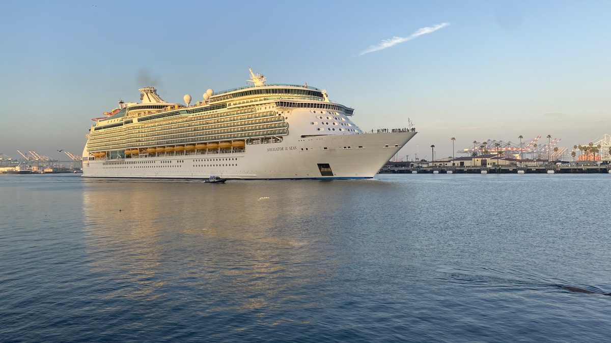 Navigator of the Seas departing San Pedro, California, in December 2025; archive photograph.