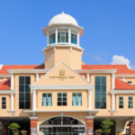 Swettenham Pier terminal building in Penang, Malaysia, photographed in January 2014